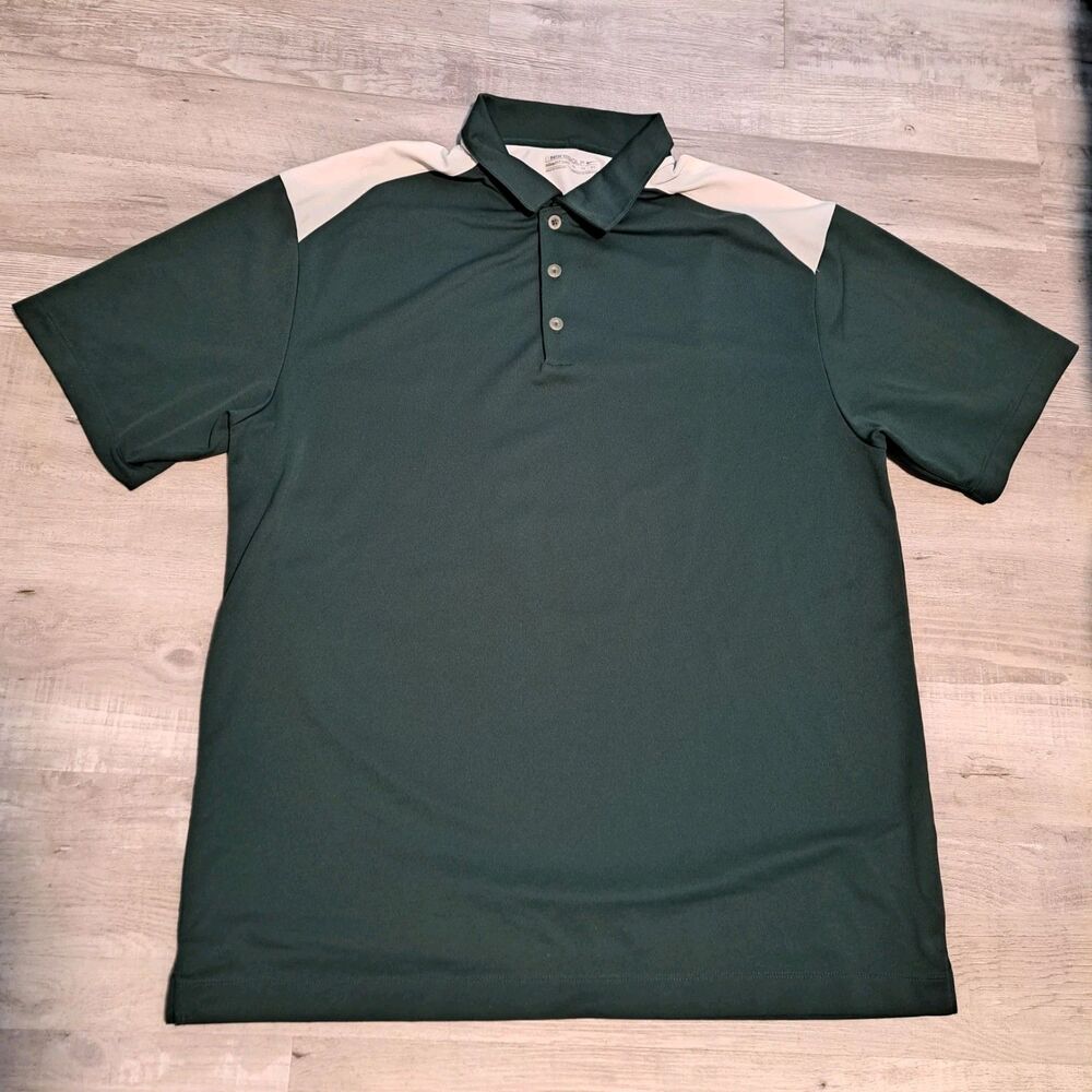 Nike Golf Men's Polo Dri Fit Green White XL Shirt
